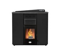 STUFE A PELLET ITALIA Marmolada 13 KW Canalisée 5 Étoiles - Poêle à Air Ventilé Efficacité 89% Chauffe 130m² Autonomie 20H Programmable 5 Puissances Design Compact Garantie 24 Mois Noir