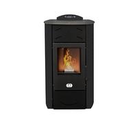 STUFE A PELLET ITALIA Siberia Hydro 15 KW - Poêle à Granulés Hydro Chaleur pour Pièces et Eau Chaude Efficacité 90% Chauffe 90m² Autonomie 20H Programmable 5 Puissances Garantie 24 Mois Noir