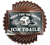 Stuff for Bedroom Hard Decal | When The Dm Smiles, Icix to Aile. Happy for Men Decor (6 x 9 cm)