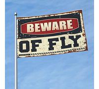 Stuff For Boys Room Beware Of Fly Drapeau Accessoires de bar pour terrasse Bar Man Cave Bar (152 x 244 cm)
