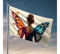 Stuff For Boys Room Colorful Butterfly Wings : A Magical Transformation Flag Flags Decorative House Flags Lake House Decor (30 x 45 cm)