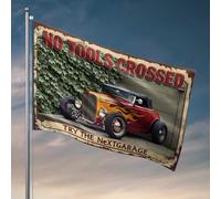 Stuff For Boys Room Custom Hot Rod : No Tools Crossed, Try The Next Garage ! Drapeaux Cool Posters For Guys Funny Posters For College Do (30 x 45 cm)