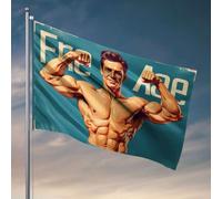 Stuff For Boys Room Free Age: Flex Your Strength! Drapeau Accessoires de terrasse Drapeaux amusants pour dortoir (120 x 180 cm)