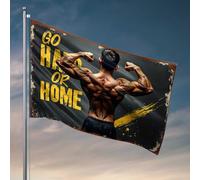 Stuff For Boys Room Go Hard Or Home : affiche de motivation de remise en forme de drapeau affiches cool pour les gars affiches amusantes pour les étudiants (30 x 45 cm)