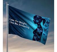 Stuff For Boys Room Lose Weight, Live Becoming. Drapeaux amusants pour dortoir (152 x 244 cm)