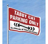 Stuff for Boys Room Tabby Cat Parking Only Flag Door Decor Room Door Decor (Taille : 30 x 45 cm)