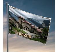 Stuff For Boys Room Trahzon: A Picturesque Village Niché Dans Les Montagnes Drapeau Cool Posters Pour Garçons Poster Amusant Pour Collège Dos (120 x 180 cm)