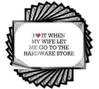 Stuff for Men Case Bumper | I Love It When My Wife Let Me Go to The Hardware Store Autocollant en vinyle durable facile à appliquer pour articles (12 x 18 cm)