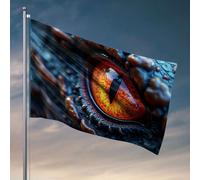 Stuff For Your Room A Close-Up Of A Fiery Red Dragon Eye. Drapeau extérieur décoration de grotte pour homme (152 x 244 cm)