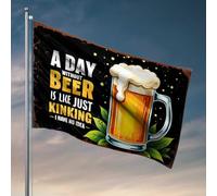 Stuff For Your Room Beer Lovers' Citation : A Day Without Is Like Just Kinking Flag Man Cabe Decor Outdoor Bar Decor (120 x 180 cm)
