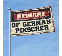 Stuff For Your Room Beware Of German Pinscher Flag Vintage Decor Flags For The Boys (152 x 244 cm)