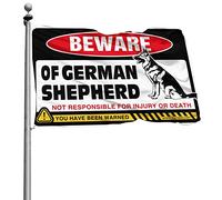 Stuff For Your Room Beware Of German Shepherd Flag Gifts Funny Husband Drapeaux muraux amusants (60 x 90 cm)
