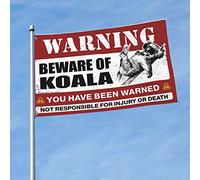 Stuff For Your Room Beware Of Koala Drapeau de chambre à coucher Panneau de porche (152 x 244 cm)