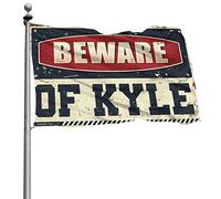 Stuff For Your Room Beware Of Kyle Drapeaux de chambre à coucher Panneau de porche (30 x 45 cm)