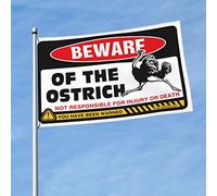 Stuff For Your Room - Drapeau humoristique en forme d'autruche - Cadeau amusant pour mari (60 x 90 cm)
