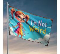 Stuff For Your Room Embrace Your Uniqueness: I'M Not Weird Flag Vintage Decor Panneaux et Décoration d'extérieur (152 x 244 cm)