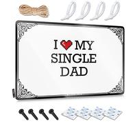 Stuff For Your Room I Love My Single Dad Panneau en étain Décoration de chambre à coucher Drapeaux cool pour les gars (30 x 40 cm)