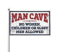 Stuff For Your Room Man Cave Rules Flag Funny Husband Gifts Funny Wall Flags (30 x 45 cm)