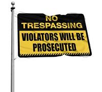 Stuff For Your Room No Trespassing Violators Will Be Prosecuted Drapeaux pour chambre de garçon Dortoir Drôle (30 x 45 cm)