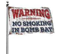 Stuff For Your Room Warning No Smoking In Bomb Bay Flag Vintage Decor Flags For The Boys (120 x 180 cm)