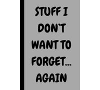 Stuff I Don't Want To Forget...Again