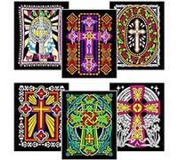 Stuff2Color Crosses - Lot de 6 affiches de coloration Fuzzy Velvet G