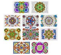 Stuff2Color Woven Wonders - Line Art Coloring Poster 10-Pack Multicolore G