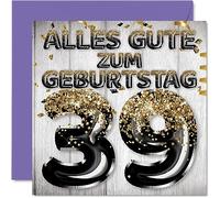 Stuff4 39ème carte d'anniversaire pour homme, homme