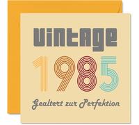 Stuff4 40 cartes d'anniversaire pour hommes et femmes - Vintage 1985 vieillies à la perfection - 40 cartes de vœux pour oncle, tante, frère, sœur, fils, fille - 145 mm