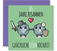 Stuff4 65e anniversaire de mariage Carte Amour, 65 ans ensemble Fer mariage | Carte 65e anniversaire de mariage Cadeaux d'anniversaire de mariage pour amis Famille par les amies Collègues, Cartes de