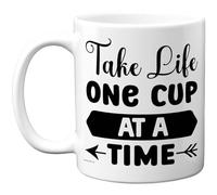 Stuff4 Cadeau amusant pour thé/café - Tasse à la fois - Cadeau fantaisie pour amis, collègues, amis, cadeaux d'anniversaire, cadeaux d'anniversaire amusants, tasses en céramique de 325 ml, passent au