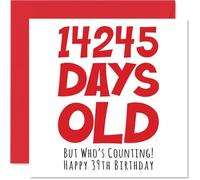 Stuff4 Carte d'anniversaire 39 ans pour homme femme lui elle - 14245 Days Old - Carte d'anniversaire amusante pour adulte de trente neuf trente neuvie anniversaire 145mm