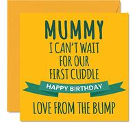 Stuff4 Carte d'anniversaire amusante pour maman - Premier câlin - Cartes d'anniversaire pour maman - Cadeau d'anniversaire mignon pour maman - 145 mm x 145 mm - Cartes de vœux spéciales pour maman