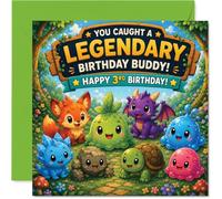 Stuff4 Carte d'anniversaire ludique pour 3e anniversaire, « You Caught a