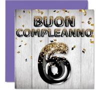 Stuff4 Carte de 6e anniversaire pour garçons, sixième anniversaire