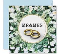 Stuff4 Carte de félicitations de mariage - Le couple heureux - Cartes de vœux de mariage « Happy Wedding Day », 145 mm x 145 mm, cartes de vœux de mariage pour couples