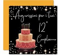 Stuff4 Carte de vœux pour 12e anniversaire pour filles - Élégante et stylée - Cartes de joyeux anniversaire pour fille de 12 ans, fille, sœur, petite-fille, cousine, 145 mm, douzième anniversaire