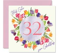 Stuff4 Carte de vœux pour le 32e anniversaire pour femmes