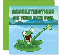 Carte « Happy New Home » amusante - New Pad Frog - Cartes de félicitations pour pendaison de crémaillère pendaison de crémaillère blague et déménagement