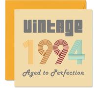 Stuff4 Cartes d'anniversaire 31e anniversaire pour hommes et femmes Vintage 1994 Aged To Perfection Carte d'anniversaire 31e drôle pour elle et lui, 145 mm Cartes de voeux d'anniversaire pour