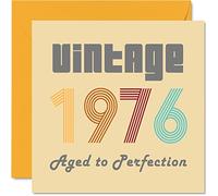 Stuff4 Cartes d'anniversaire 49e pour hommes et femmes Vintage 1976 Aged To Perfection Carte d'anniversaire 49 drôle pour elle et lui, 145 mm Cartes de voeux d'anniversaire pour maman, papa, frère