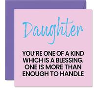 Stuff4 Cartes d'anniversaire amusantes pour fille - Unique en son genre - Carte d'anniversaire humoristique pour fille de la part de maman, papa, cadeau d'anniversaire de fille, 145 mm x 145 mm