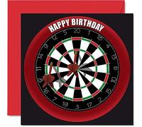 Cartes d'anniversaire amusantes pour homme et femme - Cible de fléchettes - Carte d'anniversaire pour papa maman arrière-grand-père grand-mère oncle tante 145