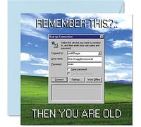 Stuff4 Cartes d'anniversaire amusantes pour homme et femme - Dialup Internet Struggle - Carte d'anniversaire pour maman, papa, frère, sœur, fils, fille, grand-père, 145 mm x 145 mm