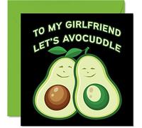 Stuff4 Cartes d'anniversaire amusantes pour petite amie - Lets Avocuddle Girlfriend - Carte d'anniversaire Joke pour petite amie de la part d'un petit ami, partenaire, petite amie, 145 mm x 145 mm
