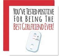 Stuff4 Cartes d'anniversaire amusantes pour petite amie - Meilleure petite amie positive - Carte d'anniversaire pour petite amie de la part d'un petit ami, partenaire, petite amie, 145 mm x 145 mm