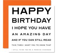 Stuff4 Cartes d'anniversaire grossières pour homme et femme - Test des yeux D*ckhead - Carte d'anniversaire amusante pour lui ou elle, cadeaux d'anniversaire humoristiques, 145 mm x 145 mm