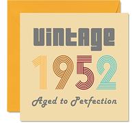 Stuff4 Cartes d'anniversaire pour hommes et femmes, vintage 1952 Aged To Perfection, carte d'anniversaire 73 amusante pour elle et lui, 145 mm, cartes de voeux d'anniversaire pour maman, papa