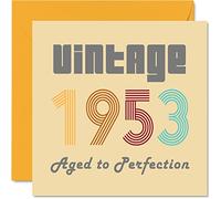 Stuff4 Cartes d'anniversaire pour hommes et femmes, vintage 1953 Aged To Perfection, carte d'anniversaire 72 amusante pour elle et lui, 145 mm, cartes de voeux d'anniversaire pour maman, papa