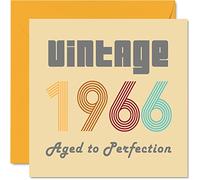 Stuff4 Cartes d'anniversaire pour hommes et femmes, vintage 1966 Aged To Perfection, carte d'anniversaire 59 amusante pour elle et lui, 145 mm, cartes de voeux d'anniversaire pour maman, papa